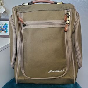 Eddie Bauer Convertible Backpack Skyway Luggage Green Canvas Travel Versatile